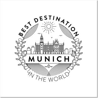 Munich Minimal Badge Design Posters and Art